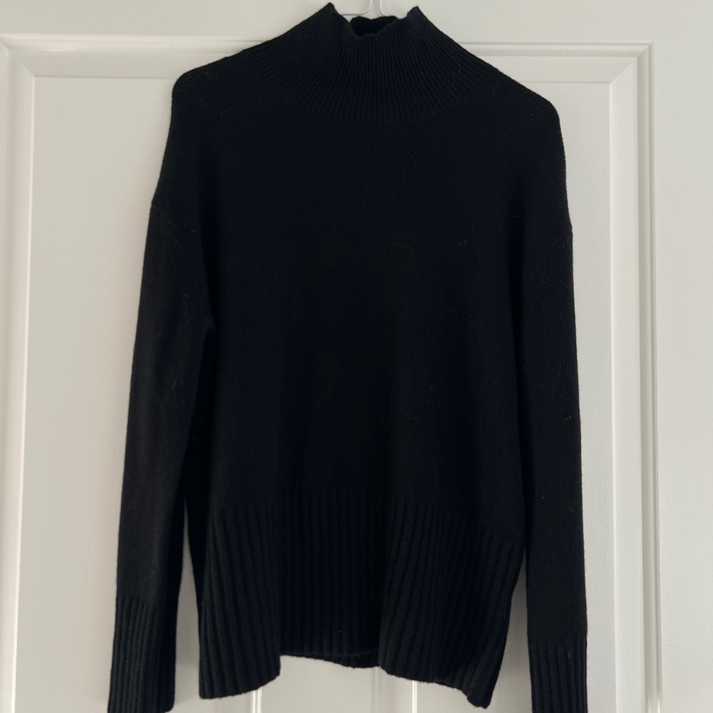 Everlane Cashmere Oversized Black Turtleneck Sweater